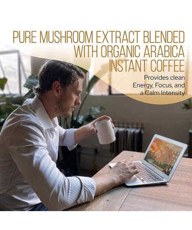 La Republica Organic Mushroom Coffee (30 Servings) with 7 Superfood Mushrooms - Arabica Instant Coffee with Lion's Mane, Reishi, Chaga, and More - Buy Online on GoSupps.com