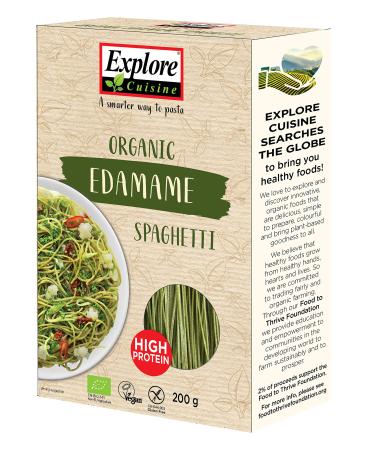 Explore Cuisine Organic Edamame Spaghetti Pasta Delicious Low Carb Plant-based Vegan High in Protein High in Fibre Gluten Free Easy to Cook 200 g (Pack of 1) Single - Buy Online on GoSupps.com
