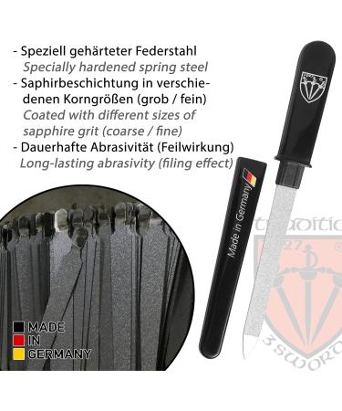 3 Swords Germany Double Sided Sapphire Metal Pocket Nail File - High Quality Manicure Tool from Germany - Buy Online on GoSupps.com