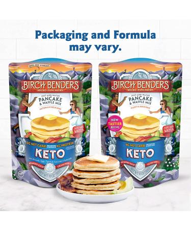 Birch Benders Keto Pancake & Waffle Mix - Low-Carb, High Protein, Grain-free, Gluten-free, Keto-Friendly 3 Pack (10oz each) - Buy Online on GoSupps.com