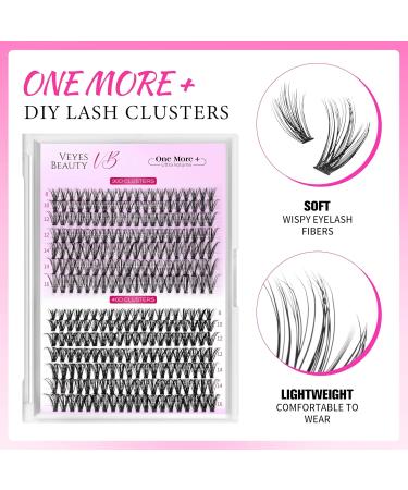 VEYESBEAUTY Lash Clusters - 30D & 40D Volume Individual Lashes | Thin Invisible Band Wispy DIY Eyelash Extensions 8-16mm Mix Tray - Buy Online on GoSupps.com