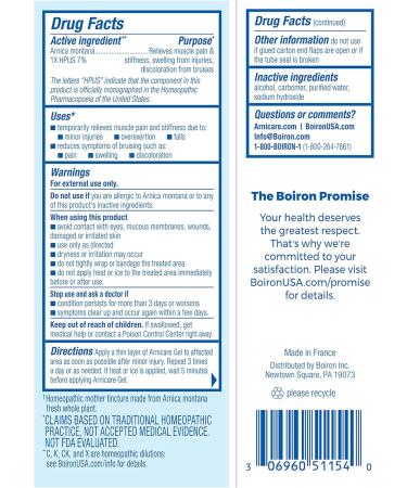 Boiron Arnicare Gel - 1.5 Ounce Topical Pain Relief (1 Pack) - Buy Online on GoSupps.com