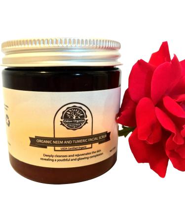 Organic Neem & Turmeric Facial Scrub | Oslove Organics | USDA Certified | Brightens & Evens Skin Tone - Buy Online on GoSupps.com