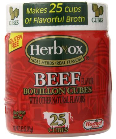 Herbox Bouillon Cubes Beef 25 cubes, 3.2500-ounces (Pack of6)