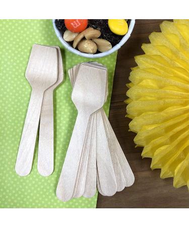300-Pack Mini Wooden Spoons - 3.75 Inches - Eco-Friendly & Biodegradable | Outside the Box Papers - Buy Online on GoSupps.com