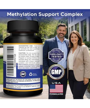 aSquared Nutrition L Methylfolate Plus Methyl B12 - Methylated Folate Supplement for Women & Men - 5-MTHF (Active Vitamin B9) 1000 mcg & B-12 1mg - B Complex - 60 Capsules - Buy Online on GoSupps.com