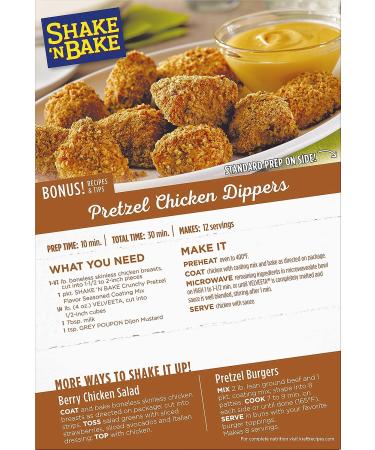 Shake 'N Bake Pretzel Seasoned Coating Mix - 2 Packets - Buy Online on GoSupps.com
