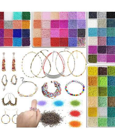 96 Colors Glass Seed Beads with Letter Beads Kit - DIY Jewelry Making Set - Buy Online on GoSupps.com