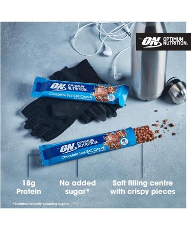 Optimum Nutrition Chocolate Sea Salt Crunch Protein Bars - 12 Pack, 55g Bars for Pre & Post Workout - Vegetarian Snack with No Added Sugar - Ideal Healthy Snack for Men and Women - Buy Online on GoSupps.com