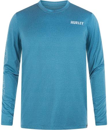 Hurley Men's H2O-Dri Hybrid UPF Long Sleeve Shirt in Small Rift Blue - Buy Online on GoSupps.com