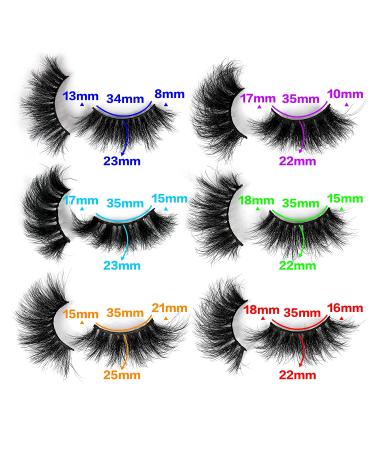 Fluffy Mink Lashes | Dramatic Long Wispy & Thick False Eyelashes | Reusable Luxury Russian Strip Lashes - 6 Styles - Buy Online on GoSupps.com