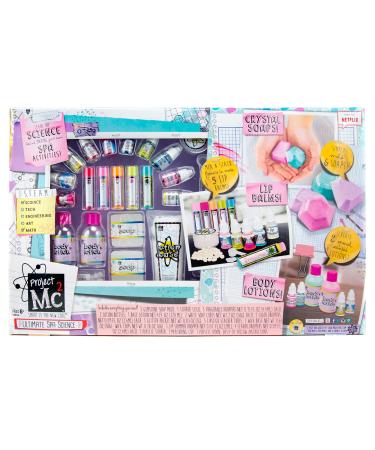Project MC2 Ultimate Spa Studio Stem Science Cosmetic Kit by Horizon Group USA  Make Your Own Crystal Soaps 5 DIY Lip Balms & Fragrant Body Lotions  Choose between 6 Scents & More  Multicolored