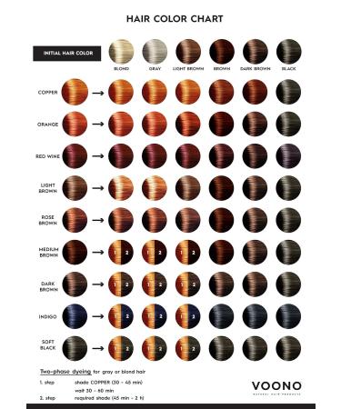 VOONO Plant Hair Color - 100% Natural & Vegan Henna Indigo 100g | International Shipping - Buy Online on GoSupps.com