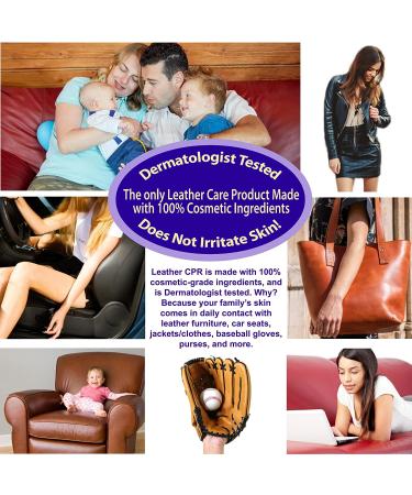 CPR 32oz Bottle Leather Cleaner & Conditioner - Irritant-Free Formula for Furniture, Jackets, Shoes, Auto & More - White, 32 Ounce - Buy Online on GoSupps.com