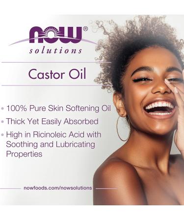 NOW Solutions Castor Oil 100% Pure Versatile Skin Care Multi-Purpose Skin Softener 118ml Unscented 118 ml (Pack of 1) - Buy Online on GoSupps.com