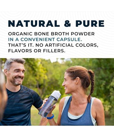 Grass-Fed Bone Broth Capsules with Collagen from Organic Bone Broth Powder. Collagen Supplement for Nails Hair Joints and Digestive Health* Support. Gut Friendly-Ingredients 180 Capsules - Buy Online on GoSupps.com
