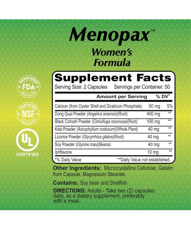 ALFA VITAMINS Menopax - Complete Natural Supplement for Women's Menopause | Energy & Mood Support | 100 Capsules - Buy Internationally - Buy Online on GoSupps.com