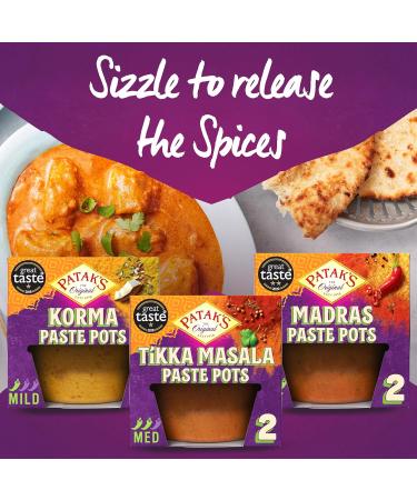  Patak's Pataks Tikka Masala Paste Pots 70g | Pack of 2 | Medium Spices | Authentic Indian Curry Cooking Spice Paste - Buy Online on GoSupps.com