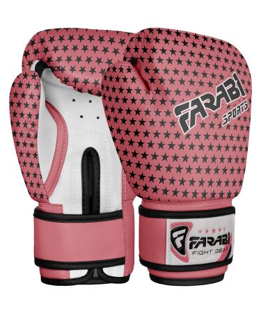 Farabi Sports 4 oz pink star boxing gloves children box gloves mma muay thai kickboxing sparring punching bag training children boxing gloves 4-9 years - Buy Online on GoSupps.com