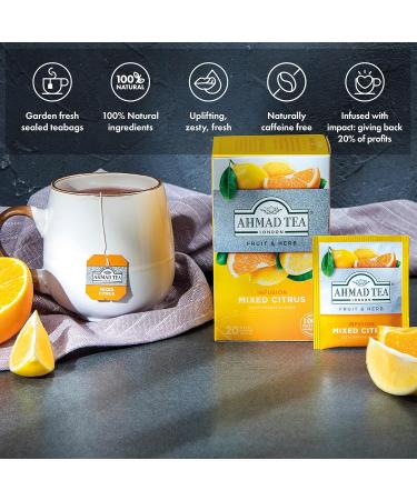 Ahmad Tea Mixed Citrus Fruit & Herbal Infusion - 20 Teabags (Pack of 2) - Buy Online on GoSupps.com