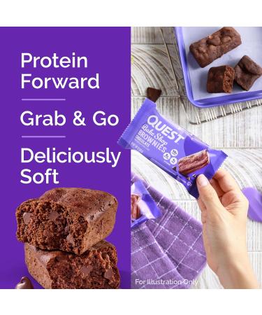 Quest Nutrition Bake Shop Chocolate Brownies 10g Protein 2g Net Carbs 1g Sugar Protein Snack 10 Count 1 Count (Pack of 10) - Buy Online on GoSupps.com