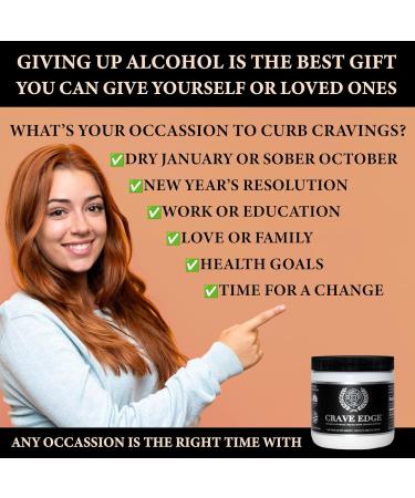 Crave Edge Alcohol Craving Support Physician-Formulated Anti Alcohol Replacement Drink Stop Drinking Liver Detox Fast Acting No Big Pills or Bad Taste (150G Powder 30 Servings) - Buy Online on GoSupps.com
