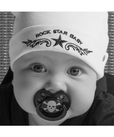 Rock Star Baby by Tico Torres Silicone Nucky 2 Set - Snake Design 6-18 Months Jaw-Friendly Pacifiers with Protective Caps - International Shipping Available - Buy Online on GoSupps.com
