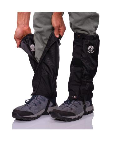Pike Trail Leg Gaiters  Waterproof and Adjustable Snow Boot Gaiters for Hiking, Walking, Hunting, Mountain Climbing and Snowshoeing Black