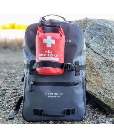 Breakwater Supply Waterproof First Aid Kit Dry Bag - Emergency Survival Supplies for Boating, Camping, Kayaking - Lightweight, Floating, Reflective - Red Color - Buy Online on GoSupps.com