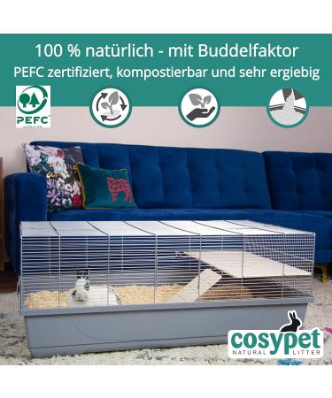 Cosypet Animal Inlet Flakes for Rabbits Hamsters & Rodents - 100% Organic Wood Litter Absorbent & Odor-Binding (6.4kg 2x3.2kg) - Buy Online on GoSupps.com