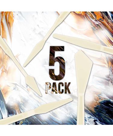 U.S. Art Supply 5-Piece Plastic Palette Knife Set - Versatile Knives for Mixing, Spreading, and Applying Paints on Canvases and Cake Icing - Buy Online on GoSupps.com