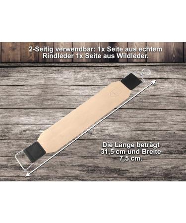 Buy Solingen Sharp Paste Razor Set - Extra Wide Leather String & Wood Handle | Quality Instruments from Germany - Buy Online on GoSupps.com