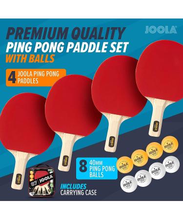 JOOLA Ping Pong Paddle Set with Balls & Carrying Case - Advanced Table Tennis Rackets for 2-4 Players - Buy Online on GoSupps.com