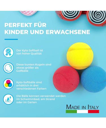 Set of 9 Colorful Soft Foam Balls for Kids - 6.5 cm Tennis Balls - Perfect for Playtime - International Shipping - Buy Online on GoSupps.com
