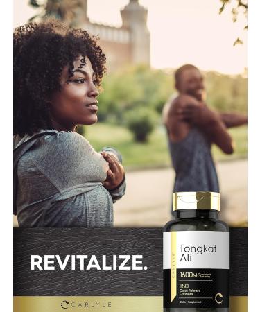Carlyle Tongkat Ali 180 Quick Release Capsules | 1600mg Non-GMO Gluten Free Supplement for Energy & Wellness - Buy Online on GoSupps.com