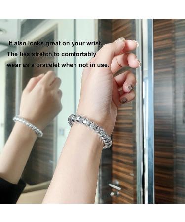 Tanha Spiral Hair Ties 12Pcs - Elastic Phone Cord Hair Coils for Women & Men - Buy Online on GoSupps.com