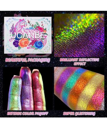 UCANBE Palette de fards paupi res multichrome 10 couleurs m tallis es r fl chissantes avec changement de couleur polyvalent holographique scintillant palette de fards paupi res 02 - Buy Online on GoSupps.com