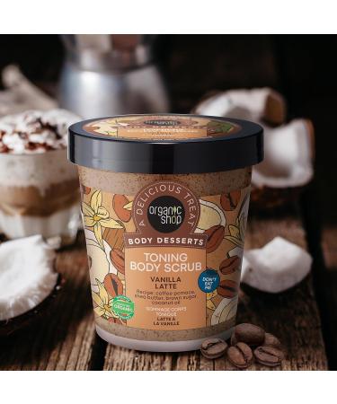 Organic Shop Vanilla Latte Toning Body Scrub 450ml | Body Desserts Collection - Buy Online on GoSupps.com