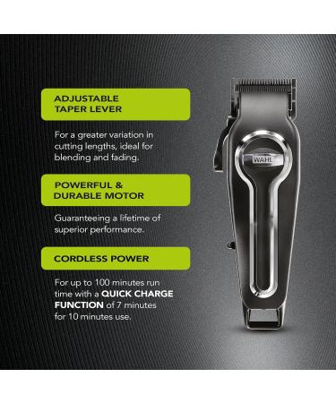 Wahl Elite Pro Cordless Hair Clipper - Men's DIY Home Hair Cutting Kit with Secure Fit Combs - Buy Online on GoSupps.com