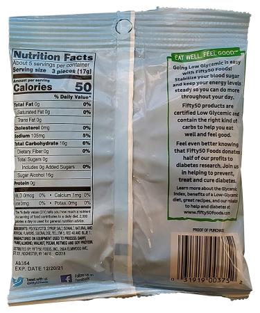 Low Glycemic Butterscotch Hard Candy - Fifty 50, 2.75 oz (78g) - Sugar-Free Delight - Buy Online on GoSupps.com