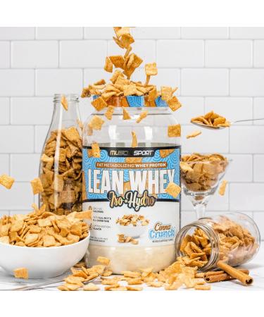 Musclesport Lean Whey Revolution Protein Powder - Whey Protein Isolate - Low Calorie, Low Carb, Low Fat, Incredible Flavors - 25g Protein per Scoop - 2lb Cinna Crunch - Buy Online on GoSupps.com