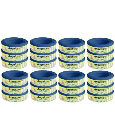 Angelcare 180400-24 24 refill cassettes for diaper pail Comfort and Deluxe blue 24 pieces (1 pack)