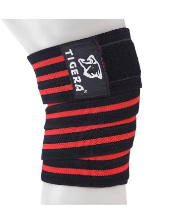 Tigera Fitness Kniebandagen - 72 Reinforced Knee Sleeves for Strength Training Bodybuilding Squats & Weightlifting - Ideal for Men & Women - Buy Online on GoSupps.com