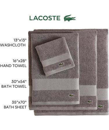 Lacoste Heritage Supima Cotton Wash Cloth - Aloe Green - 13x13 - Buy Online on GoSupps.com
