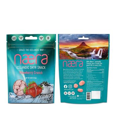 Naera Icelandic Cheese and Strawberry Skyr Crunch Snacks - 3 Flavor Variety Pack (3x 2.98 Oz) - Gluten Free Protein Snacks for Adults and Kids - Buy Online on GoSupps.com