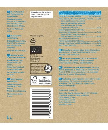 Oatly Haferdrink Bio 1L (6-Pack) - Organic Oat Milk for International Shipping | Eco-Friendly & Vegan - Buy Online on GoSupps.com