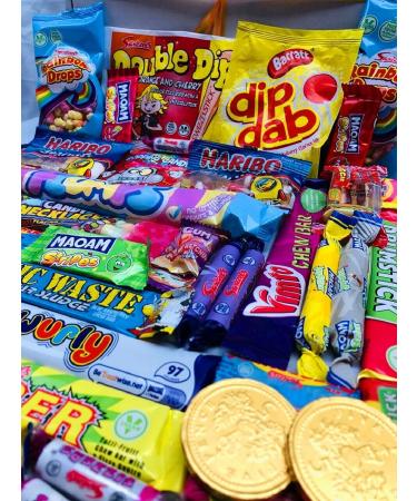 Happy Birthday Pick n Mix The Ultimate Retro Sweet Box Selection 70s 80s Box Sweet Hamper Present Gift over 60 sweets Great for all Ages 16th 18th 21st 30th 40th 50th - Buy Online on GoSupps.com