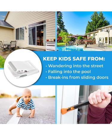 4 Pack Eco-Baby Sliding Door Locks - Childproof Safety Window Locks for Glass Doors (Grey) - Buy Online on GoSupps.com