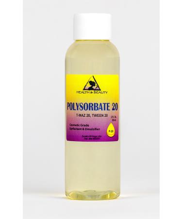 Polysorbate 20 T-MAZ 20 Tween 20 Solubilizer Surfactant & Emulsifier 100% Pure 2 oz