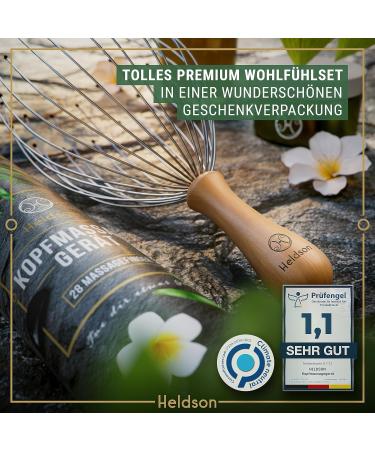 Heldson Premium Head Massage Spider | 28-Finger Scalp Massager | Relaxing Hair and Head Massage Device | Perfect Wellness Gift - Buy Online on GoSupps.com